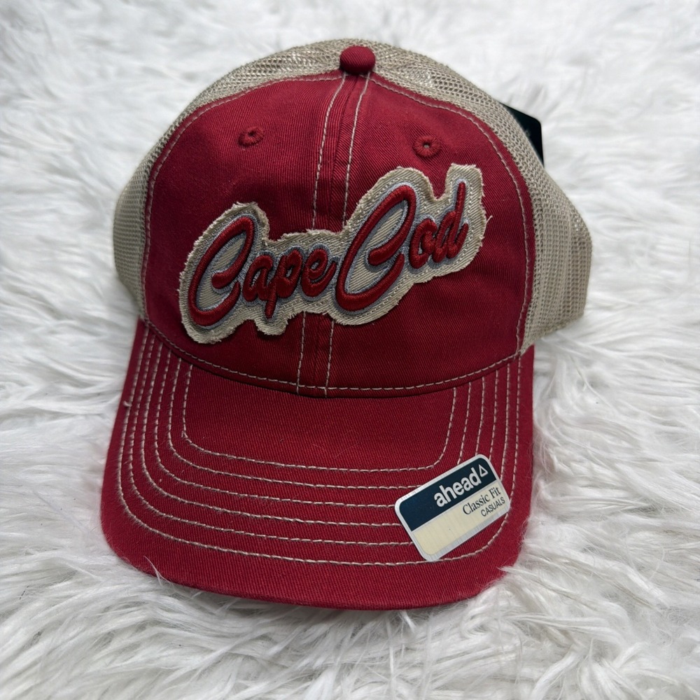 Cape Cod Hat Ahead Classic Fit‎ Mesh Trucker Snap Back Embroidered M.A New!